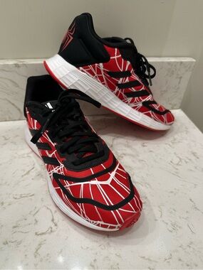 Adidas Marvel Duramo 10 Red and Black Spider-Man Miles Morales Shoes Size 2